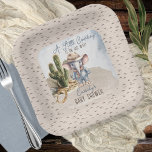 Plato De Papel Rustic Western Elephant Cowboy Boy Baby Shower<br><div class="desc">Bienvenidos a nuestra linda y rústica colección de diseño de plantillas de ducha de bebé de elefante occidental. Aprovecha el encanto encantador del espíritu bohemio con nuestro delicioso surtido de plantillas con un adorable elefante bebé vestido con un gorra de vaquero y una larga pieza de john azul acogedor. Este...</div>