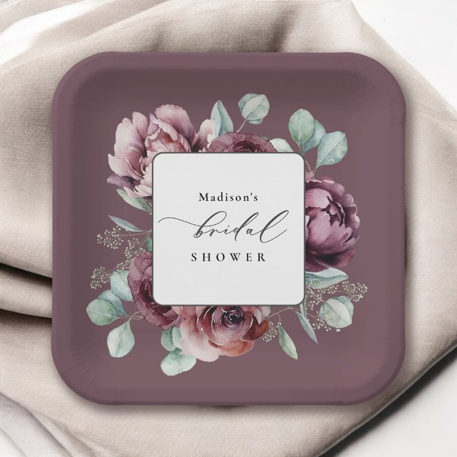 Plato De Papel Rústica ducha de novia floral de cirujanos de borg (Subido por el creador)