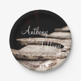 Plato De Papel Rústico campo herradura Boda vaquero pato