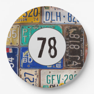Plato De Papel Rusty License Plates 78th Birthday