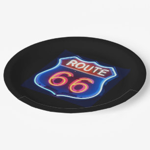 Plato De Papel Ruta 66