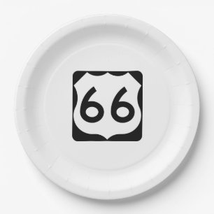 Plato De Papel Ruta 66