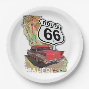 Plato De Papel Ruta histórica 66 de California