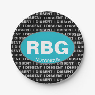 Plato De Papel Ruth Bader Ginsburg RBG Tribunal Supremo Feminista