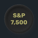 Plato De Papel S&P 7,500 Level Stock Market Index Celebration<br><div class="desc">The Standard and Poor’s 500 or S&P 500 stock mark index tracks the performance of 500 large companies listed on the US stock exchanges. Like the DOW or NASDAQ indexes, this indicator is closely followed by business media and by professional and retail traders alike. The achievement of the level 7,...</div>
