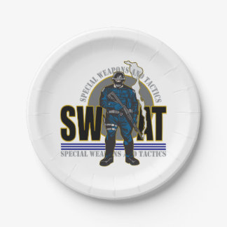 Plato De Papel S.W.A.T. Actitud
