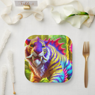 Plato De Papel Saber Tiger Arte