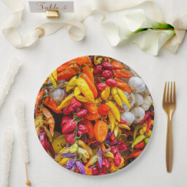 Plato De Papel Sabores mediterráneos