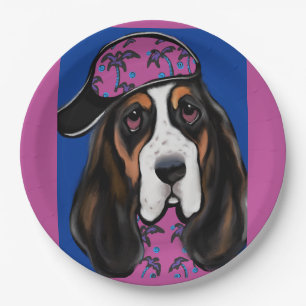 Plato De Papel Sabueso Basset