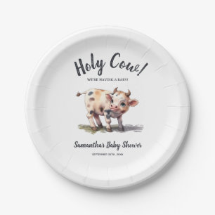 Plato De Papel Sacra Granja Animal Baby Shower Género Neutral