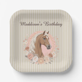 Plato De Papel Saddle Up Horse Party