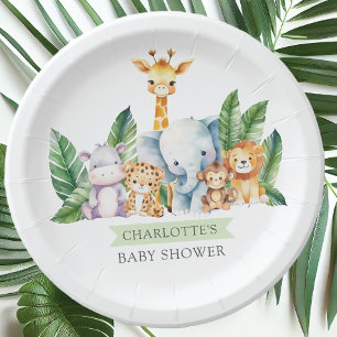 Plato De Papel Safari Adventure Baby Shower
