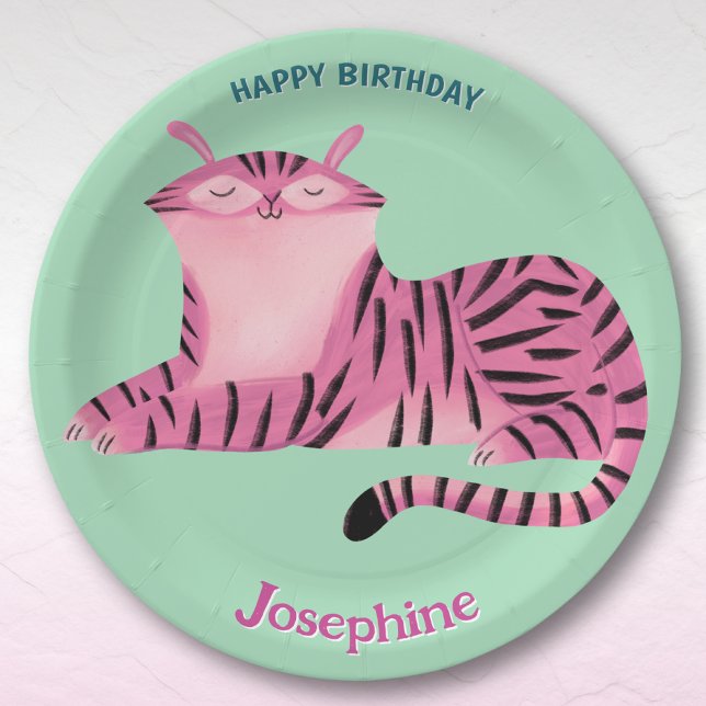 Plato De Papel Safari animals birthday lioness girl (Subido por el creador)
