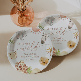 PLATO DE PAPEL SAFARI BABY SHOWER
