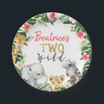 Plato De Papel Safari floral dos placas de papel de cumpleaños sa<br><div class="desc">Safari floral dos placas de papel de cumpleaños salvajes Cute safari temática dos platos de papel de cumpleaños salvaje con cuatro animales de la selva acuarela, algunos hibiscos y flores frangipani así como follaje tropical verde oscuro. Un safari dulce, dos platos de cumpleaños salvajes, ideal para una fiesta de cumpleaños...</div>