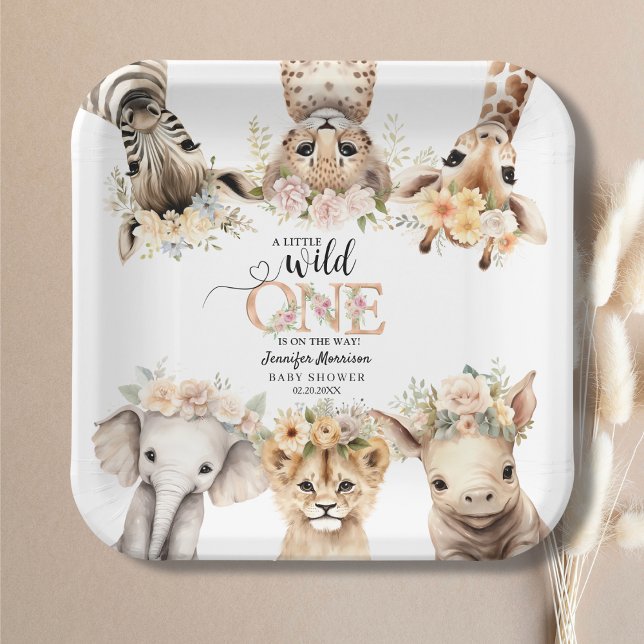 Plato De Papel Safari Jungle Animales Chica Baby Shower Plate de  (Subido por el creador)
