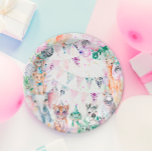 Plato De Papel Safari Jungle Cute Animals Chica Cumpleaños<br><div class="desc">Celebra tu cumpleaños con las encantadoras planchas de papel de cumpleaños Chica Safari Jungle Cute Animals, diseñadas para forjar una profunda conexión emocional con las familias que planean una celebración alegre y aventurera. Este encantador artículo da vida a la emoción de un safari tropical, lo que lo convierte en una...</div>