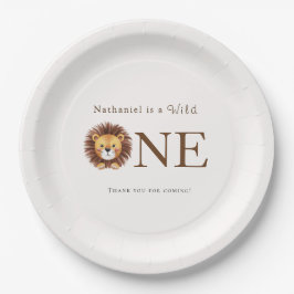 Plato De Papel Safari salvaje un primer cumpleaños