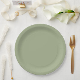 Plato De Papel Sage Green