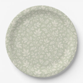 Plato De Papel Sage Green Paper Plates