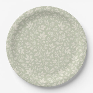 Plato De Papel Sage Green Paper Plates