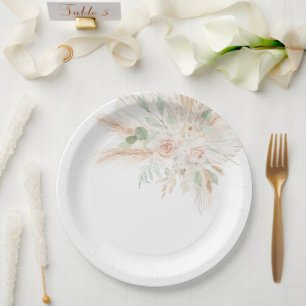 Plato De Papel Sage Green Tropical