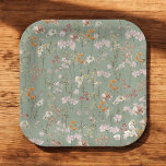 Plato De Papel Sage Green Wildflower Boho Baby Shower En Bloom<br><div class="desc">¿Buscas las placas de papel perfectas para elevar tu decoración de baño de flores silvestres para bebés? No hay más que fijarse en estas preciosas y extravagantes servilletas. Fabricadas con materiales de alta calidad y con una hermosa huella de flores silvestres, estas servilletas impresionarán a sus huéspedes. Con su diseño...</div>