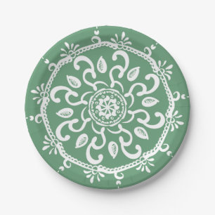 Plato De Papel Sage Mandala