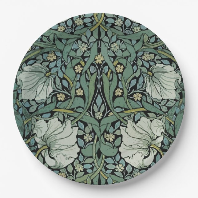 Plato De Papel Sage William Morris (Anverso)
