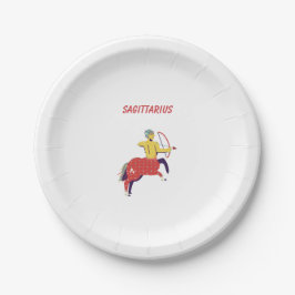 Plato De Papel Sagitario Rosa, zodiaco, signo zodiacal