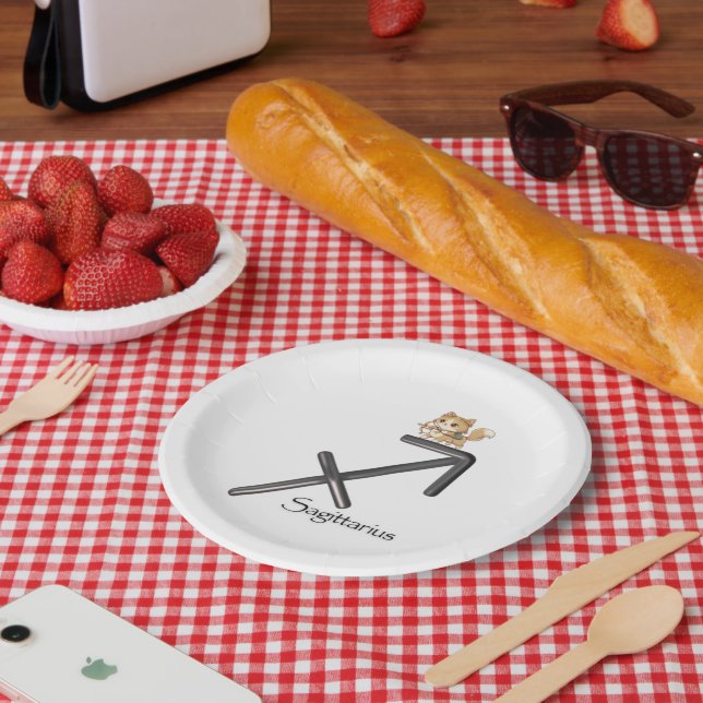 Plato De Papel Sagittarius Party Plate (Picnic)