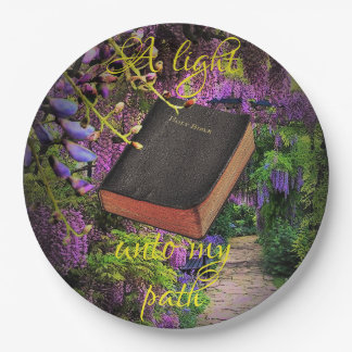Plato De Papel Sagrada Biblia, luz a mi trayectoria, trayectoria