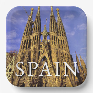 Plato De Papel Sagrada Familia Barcelona, España