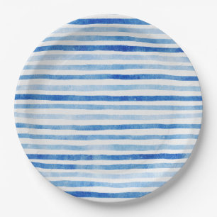 Plato De Papel Sailor Teddy Bears Stripe Baby Shower