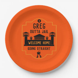 Plato De Papel Salir De La Cárcel De Prisión