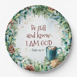 Plato De Papel Salmo 46:10 Permanecer quieto y saber que soy Dios