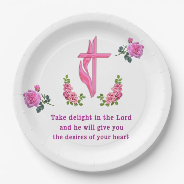 Plato De Papel Salmos 37:4 (Anverso)