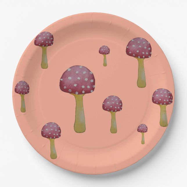 Plato De Papel Salmos rojos y blancos (Anverso)