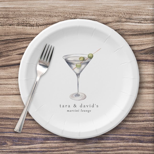 Plato De Papel Salón de Cócteles Martini con Tu Nombre (Subido por el creador)