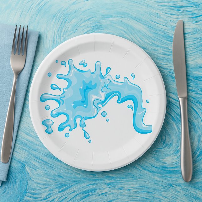 Plato De Papel Salpicadura de agua (Subido por el creador)