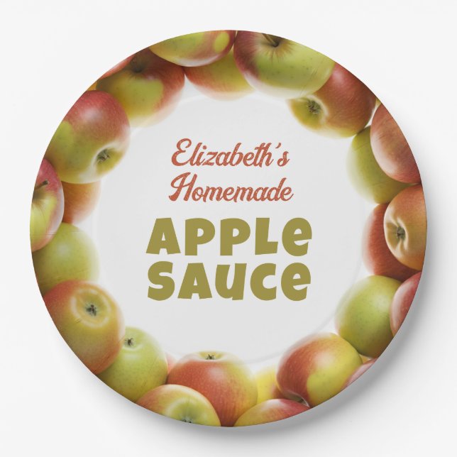Plato De Papel Salsa de manzana (Anverso)
