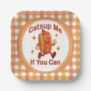 Plato De Papel Salsa de Tomate Me Si Puedes Chiste de Perro Calie