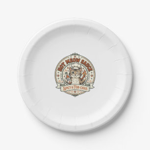 Plato De Papel Salsa Gatito Caliente Salsa Caliente Comida Picant