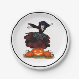 Plato De Papel Saltando Hazel-Halloween