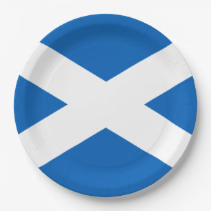 Plato De Papel Saltire ~ Bandera de Escocia