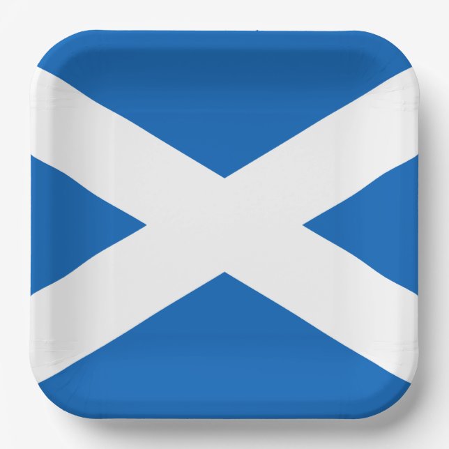 Plato De Papel Saltire ~ Bandera de Escocia (Anverso)