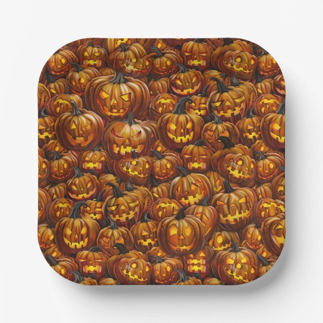 Plato De Papel Salto de los calabazones (Anverso)