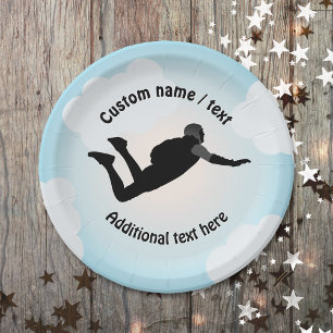 Plato De Papel Salto de Skydiving - pose libre - cualquier esloga