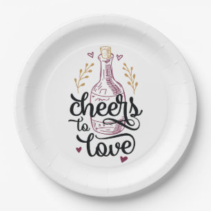 Plato De Papel Salud para amar a la ducha de novias