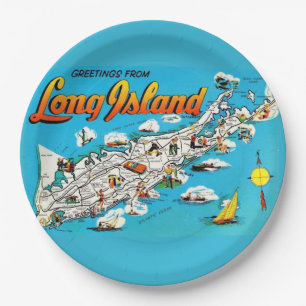 Plato De Papel Saludo de Long Island, NY
